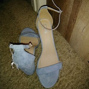 Blue Chunky Strappy Heel